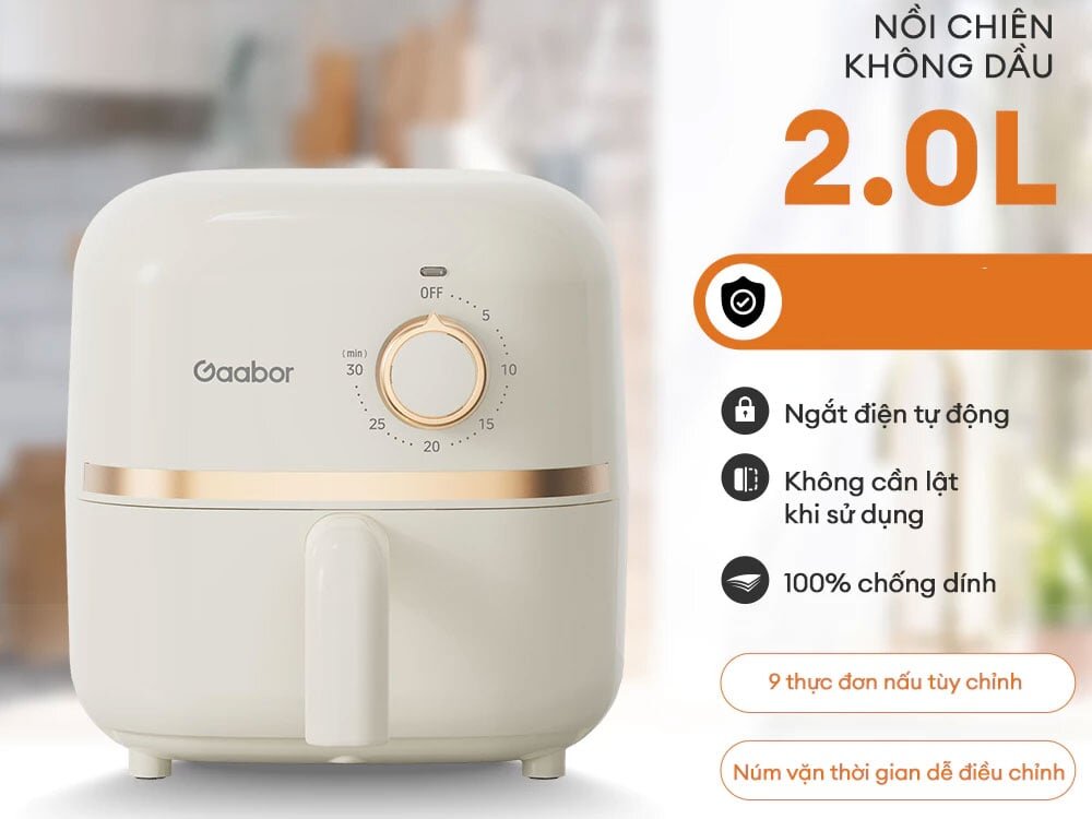 mua nồi chiên không dầu Gaabor 2L AF20M-YE01S