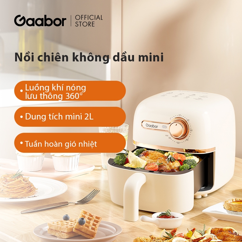 nồi chiên không dầu Gaabor 2L AF20M-YE01S review