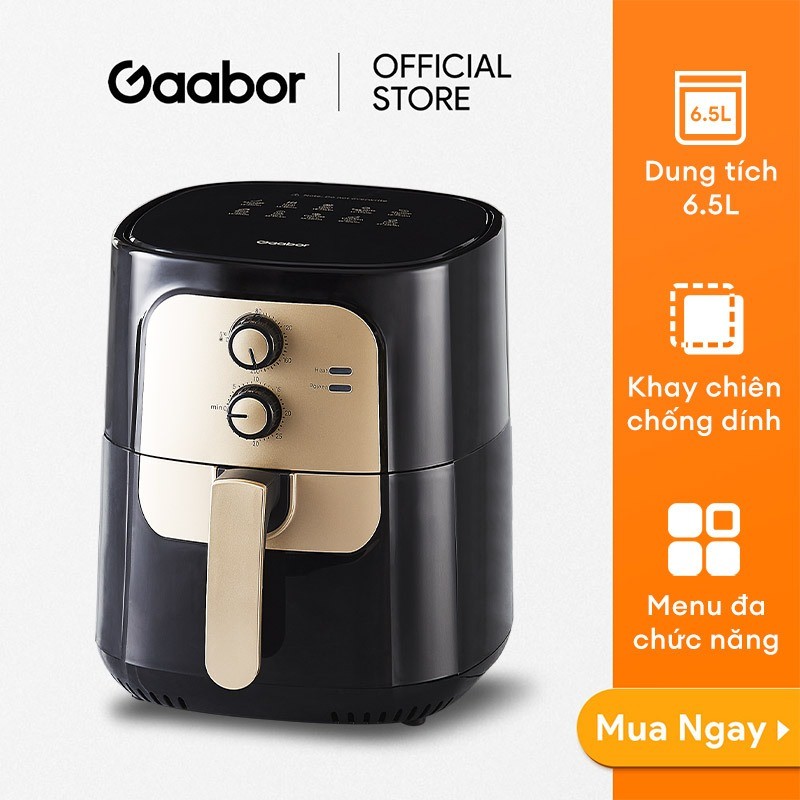nồi chiên không dầu Gaabor 6.5L sau 1 tuần sử dụng