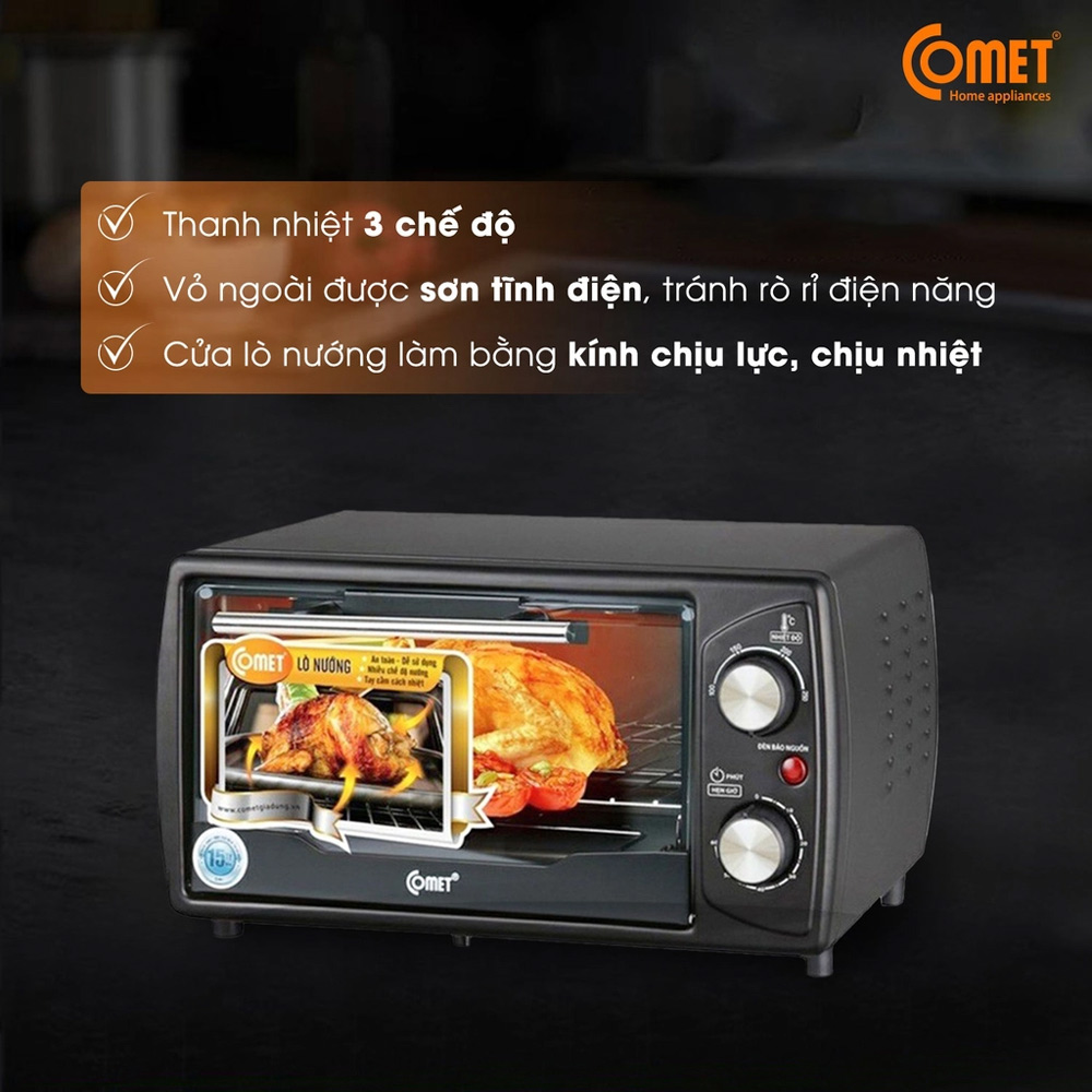 Top lò nướng điện dưới 1 triệu tốt nhất hiện nay comet-cm6510 (1)