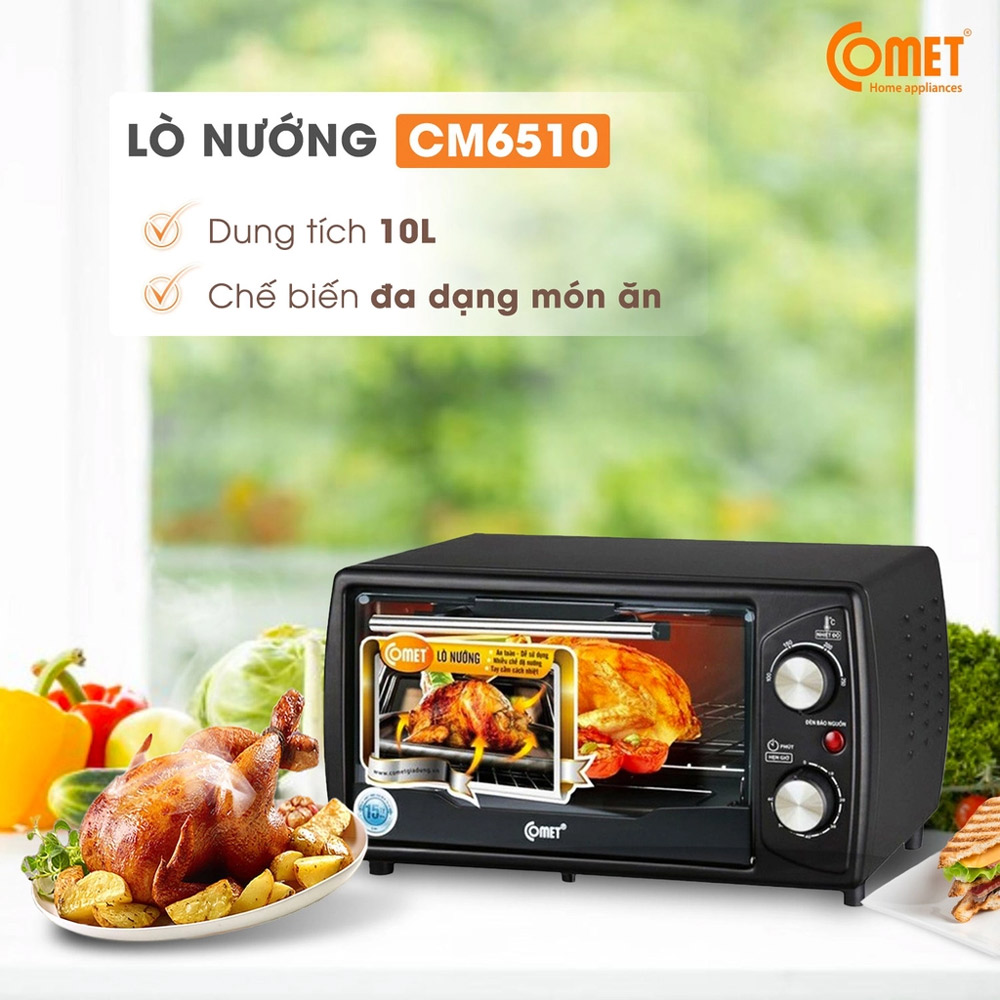 Top lò nướng điện dưới 1 triệu tốt nhất hiện nay comet-cm6510 (2)