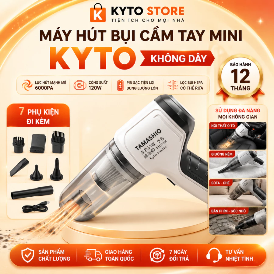 Top 4 máy hút bụi cầm tay mini dưới 200K tốt nhất hiện nay kyto